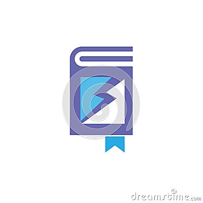 Fast learning book logo Vector Illustration