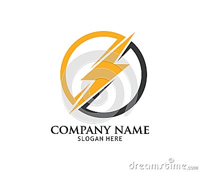 Fast lightning power electricity vector logo design Stock Photo