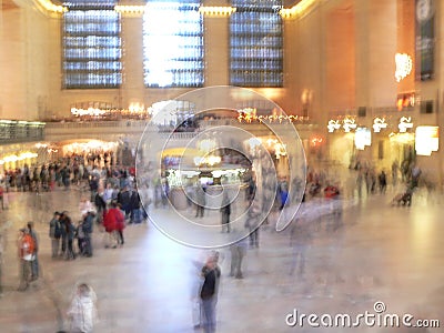 Fast paced Grand Central Terminal, New York City Stock Photo