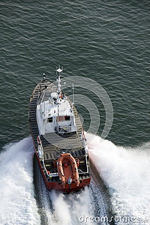 Fast Patrol Boat Stock Photo