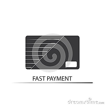 Fast payment money transfer icon Vector Illustration