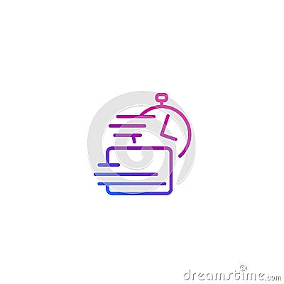 Fast payments, line vector icon Vector Illustration