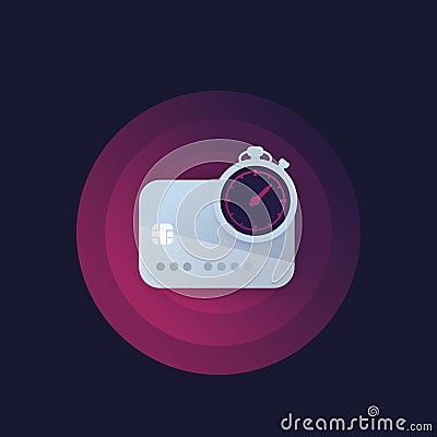 Fast payments vector icon Vector Illustration