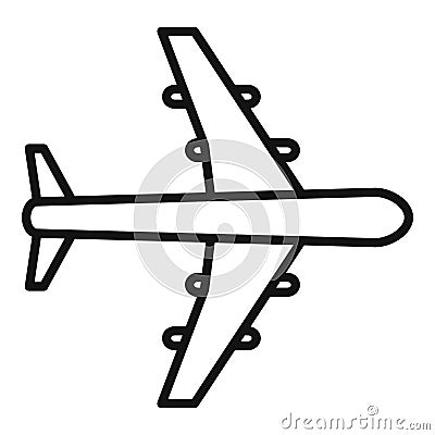 Fast plane run icon outline vector. Speed air shipped Stock Photo