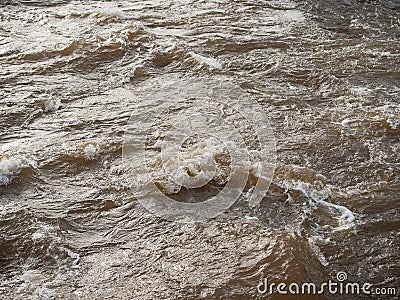 Fast river water texture with waves and ripples, Concept power of nature, energy flow Stock Photo