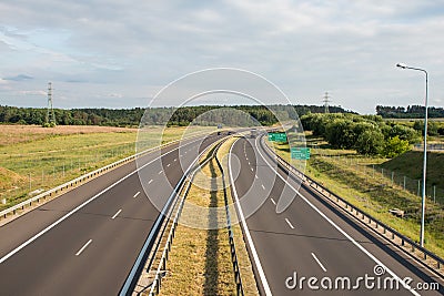The fast road seen from above Stock Photo