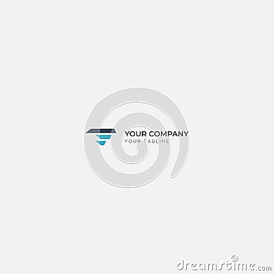 Fast shipping truck package logo Vector Illustration