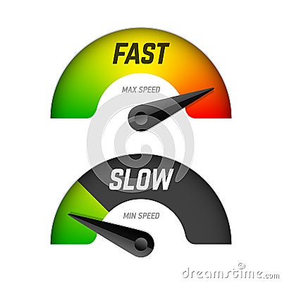 Fast and slow download Vector Illustration