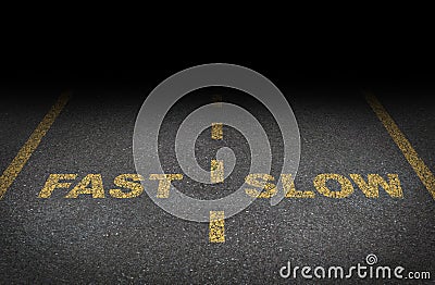 Fast And Slow Lanes Stock Photo