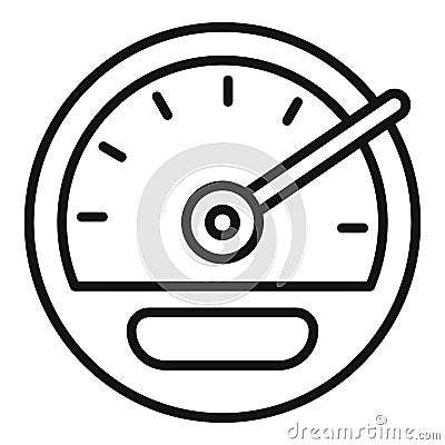 Fast speed gauge icon outline vector. Pace gauge Vector Illustration