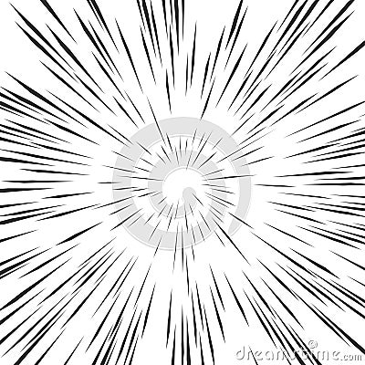 Fast speed warp vector effect. Lines zoom fade converging background Vector Illustration