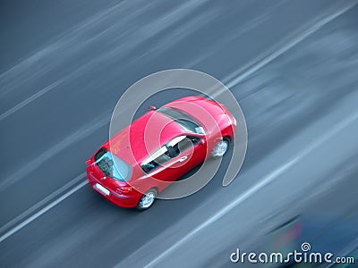 Fast speeding car Stock Photo