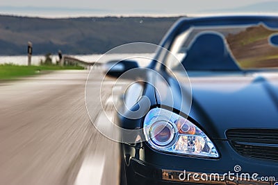 Fast Sport Mercedes Car Stock Photo