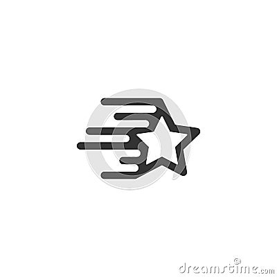 Fast star icon logo template Stock Photo