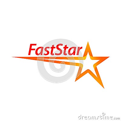 Fast star shape logo concept design template idea Vector Illustration