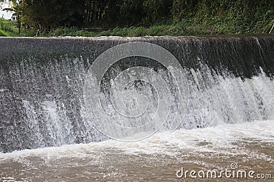 A fast and steep river. Stock Photo