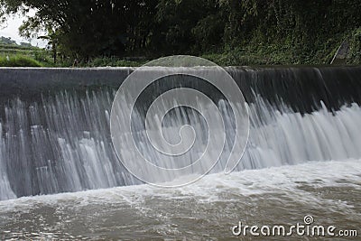 A fast and steep river. Stock Photo