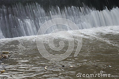 A fast and steep river. Stock Photo