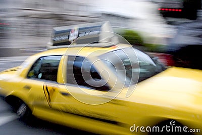 Fast Taxi Stock Photo