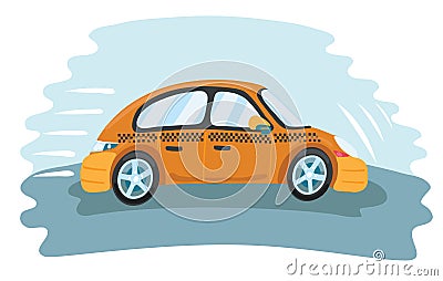 Fast taxi car Vector Illustration