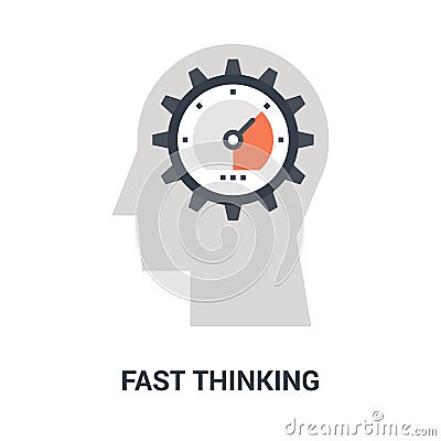 Fast thinking icon concept Vector Illustration