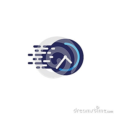 Fast time delivery icon. stopwatch in motion. deadline concept design. clock speed, flat time icon vector illustration Vector Illustration