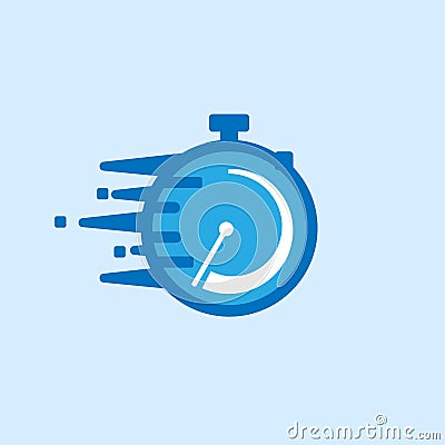 Fast time delivery icon, timely service, Vector Illustration