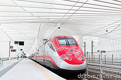 Fast train in Italy Stock Photo