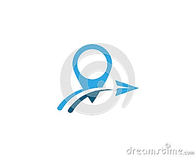 Fast travel agency logo template Vector Illustration