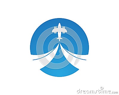 Fast travel agency logo template Vector Illustration