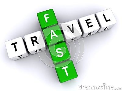 Fast travel concept Stock Photo