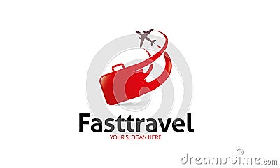 Fast Travel Logo Vector Illustration