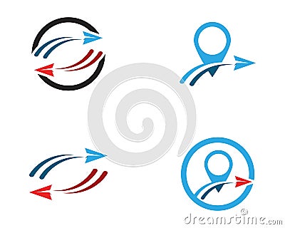 Fast travel logo vector Stock Photo