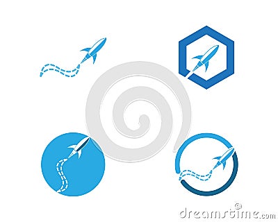 Fast travel logo vector Stock Photo