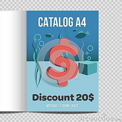 Fast vector catalog A4 sheet illustration promotion Cartoon Illustration