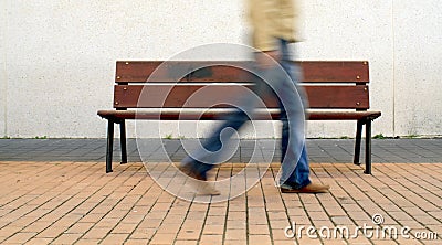 Fast walking blur Stock Photo