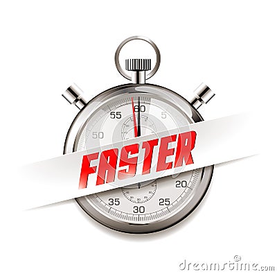 Faster - business concept - time is running Vector Illustration