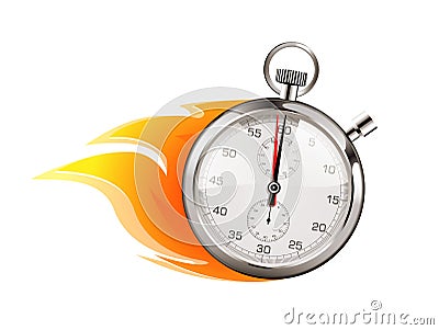 Faster - business concept - time is running Vector Illustration