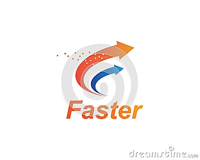 faster logo icon of automotive racing concept Vector Illustration