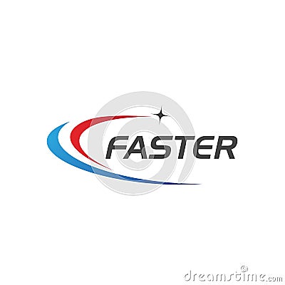 Faster Logo Template vector icon Vector Illustration