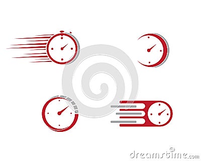 Faster and speed Logo Template Vector Illustration