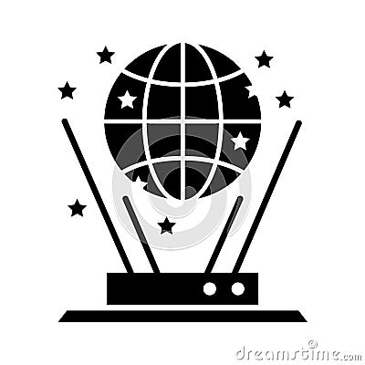 Fastest wifi router Flat inside vector icon which can easily modify or edit Vector Illustration