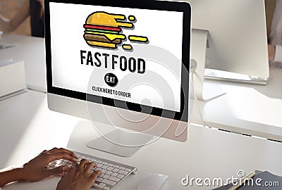 Fastfood Burger Junk Meal Takeaway Calories Concept Stock Photo