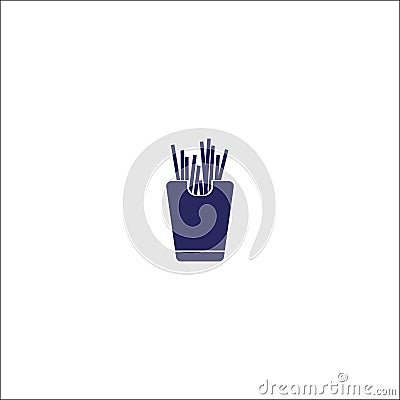 Fastfood icon isolated sign symbol. Vector Illustration