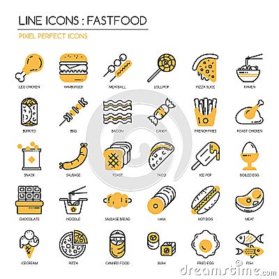 Fastfood, pixel perfect icon Vector Illustration