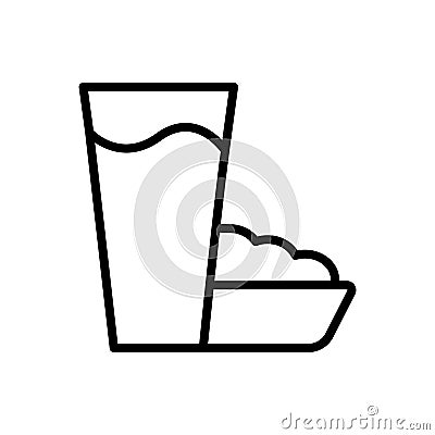 Fasting water food Ramadan icon. Simple line vector elements of islam icons for ui and ux, website or mobile application Stock Photo