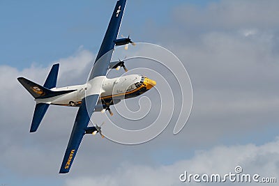 Fat Albert Transporter in the Sky Editorial Stock Photo