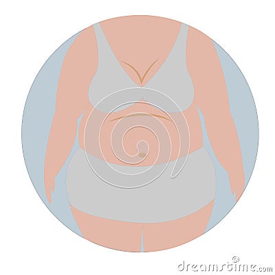 Fat belly Vector Illustration