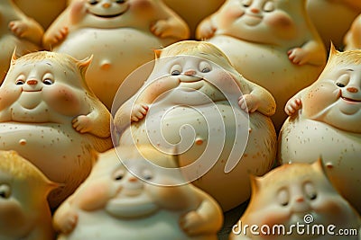 fat bely close up,gluttony concept Stock Photo