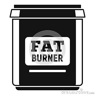 Fat burner icon, simple style Vector Illustration